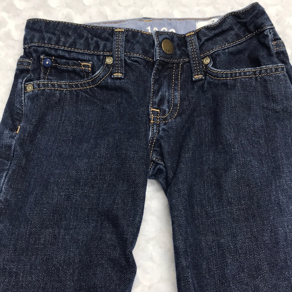 Gap Kids Dark Wash Adjustable Waist Boot Cut Jeans